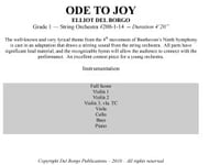 Ode to Joy Orchestra sheet music cover Thumbnail
